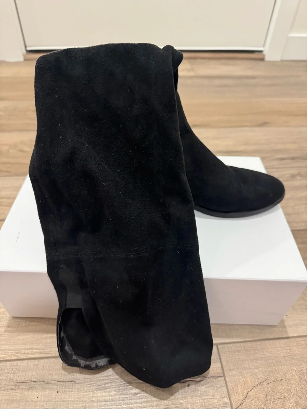 Ivanka Trump Black Over-the-Knee Suede Boots